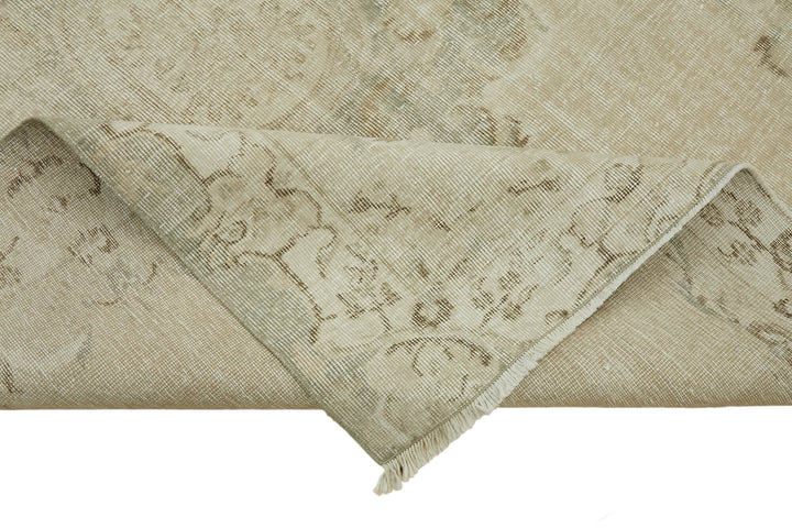 6x8 Beige Turkish Vintage Area Rug - 46377