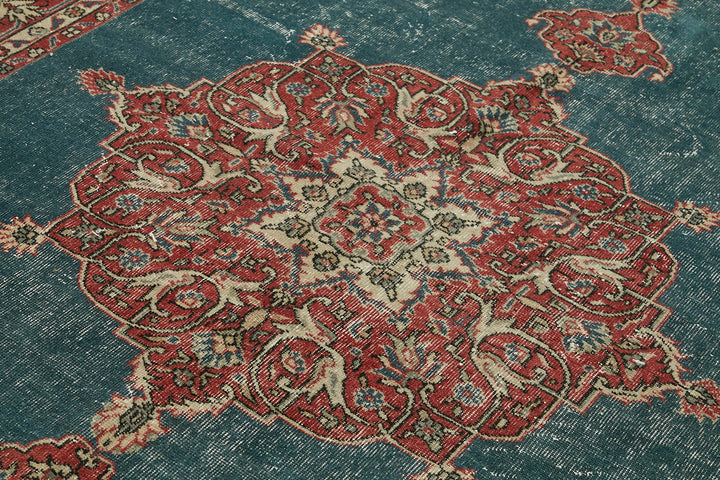 6x10 Beige Turkish Vintage Area Rug - 46383