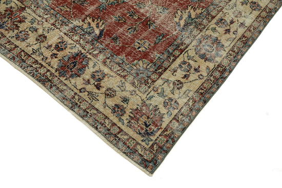 6x10 Beige Turkish Vintage Area Rug - 46386