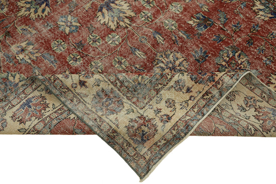 6x10 Beige Turkish Vintage Area Rug - 46386