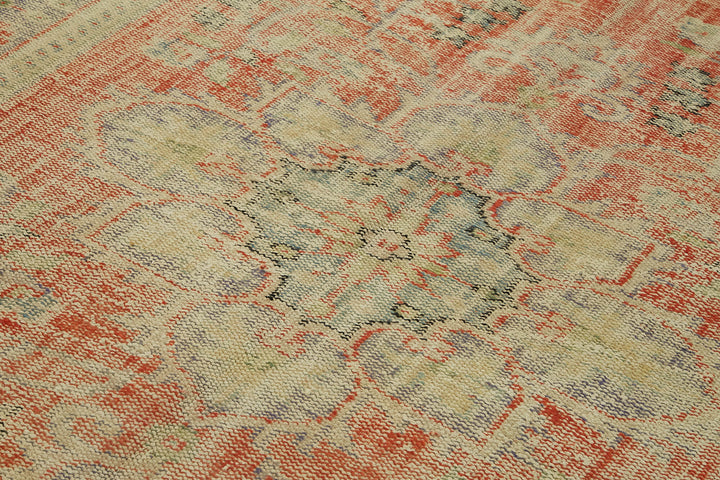 6x10 Beige Turkish Vintage Area Rug - 46387