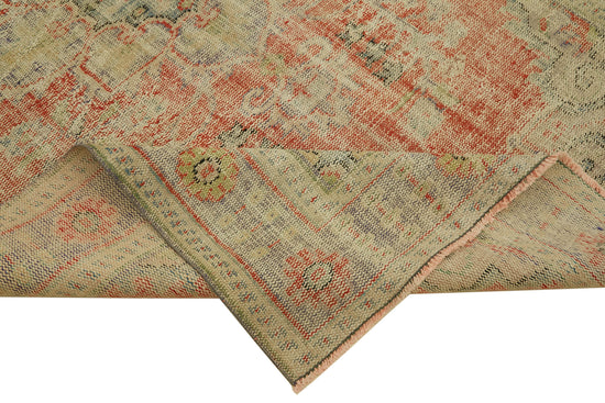6x10 Beige Turkish Vintage Area Rug - 46387