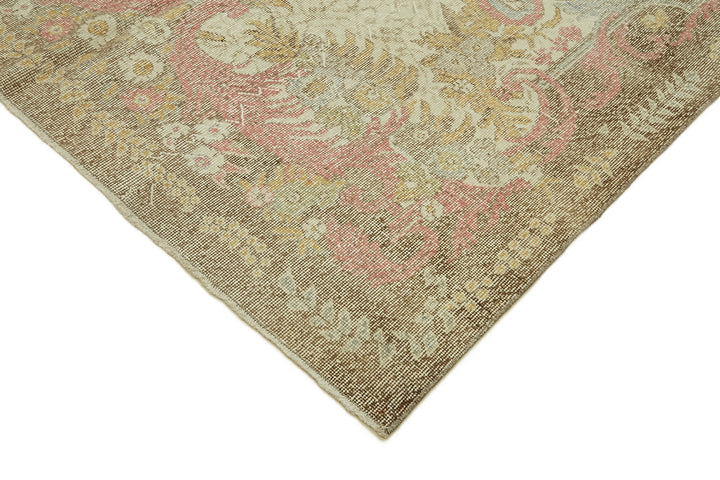 6x10 Beige Turkish Vintage Area Rug - 46390