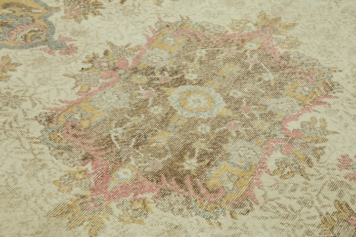 6x10 Beige Turkish Vintage Area Rug - 46390