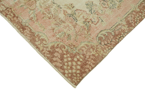 6x10 Beige Turkish Vintage Area Rug - 46391
