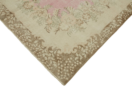 6x10 Beige Turkish Vintage Area Rug - 46392