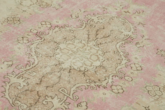 6x10 Beige Turkish Vintage Area Rug - 46392