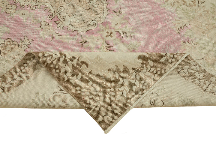 6x10 Beige Turkish Vintage Area Rug - 46392