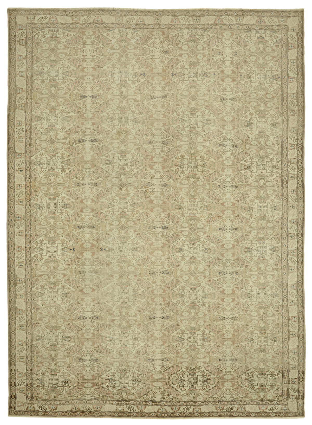 Patterns Beige Rug Large Size 10x14 Beige Vintage Large Area Rug - 46396