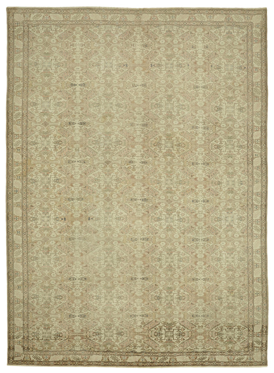 10x14 Beige Vintage Large Area Rug - 46396