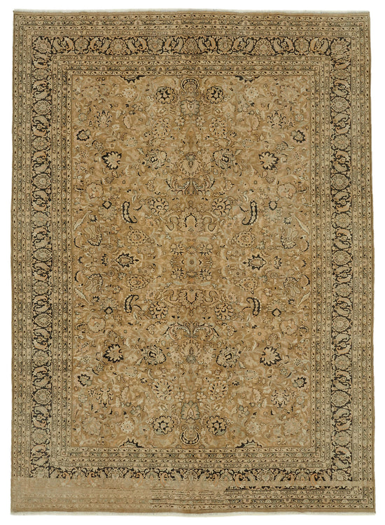 8x11 Beige Vintage Large Area Rug - 46399