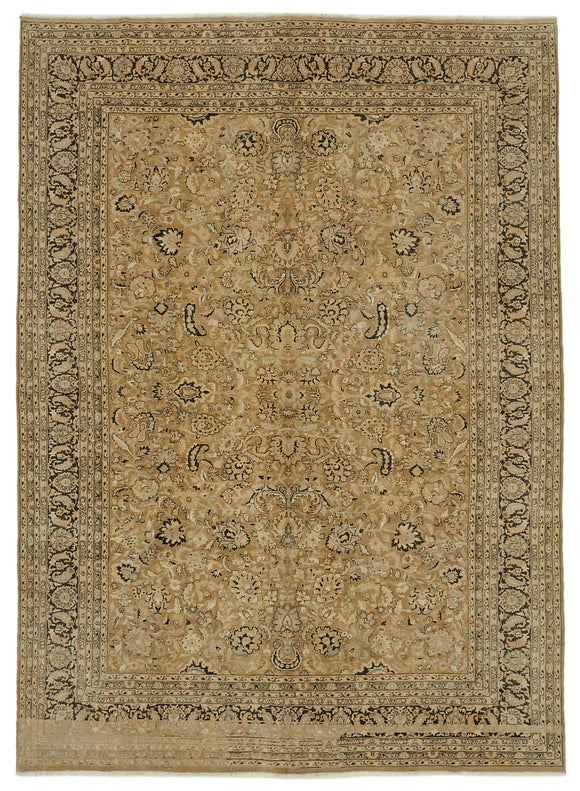 8x11 Beige Vintage Large Area Rug - 46399