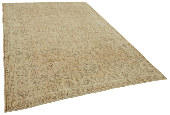 8x11 Beige Vintage Large Area Rug - 46428