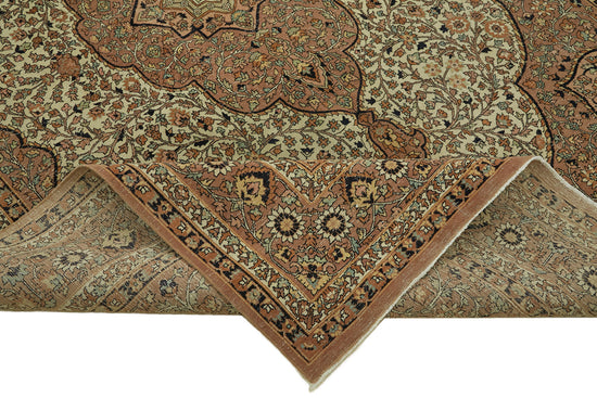 8x11 Beige Vintage Large Area Rug - 46437