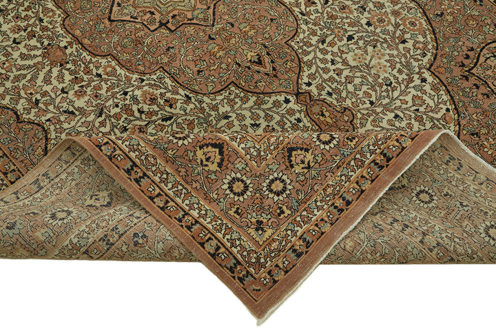8x11 Beige Vintage Large Area Rug - 46437