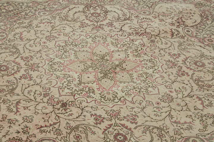 8x11 Beige Vintage Large Area Rug - 46439