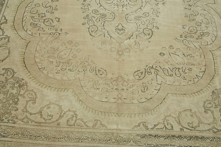 8x11 Beige Vintage Large Area Rug - 46447