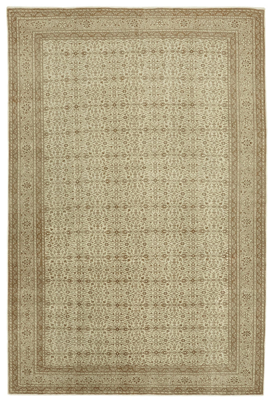 8x11 Beige Vintage Large Area Rug - 46449