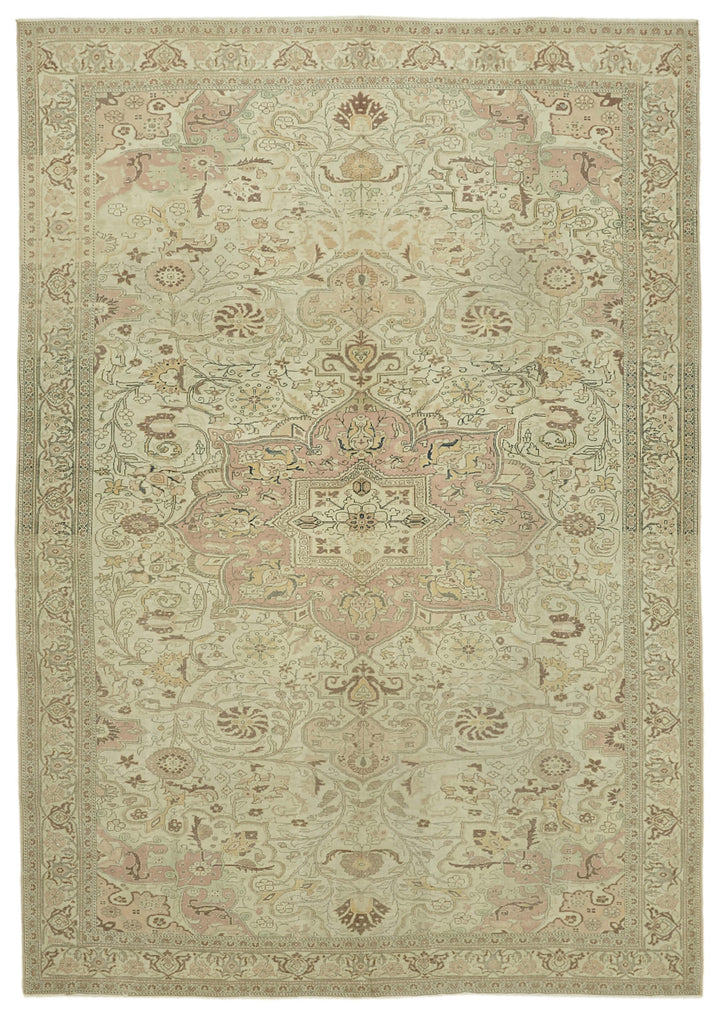 9x13 Beige Vintage Large Area Rug - 46451
