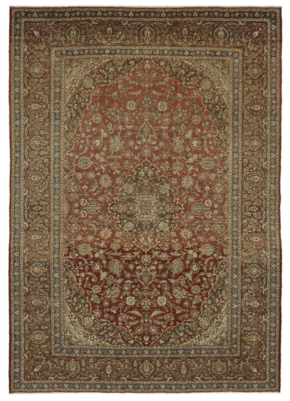 8x12 Beige Vintage Large Area Rug - 46478