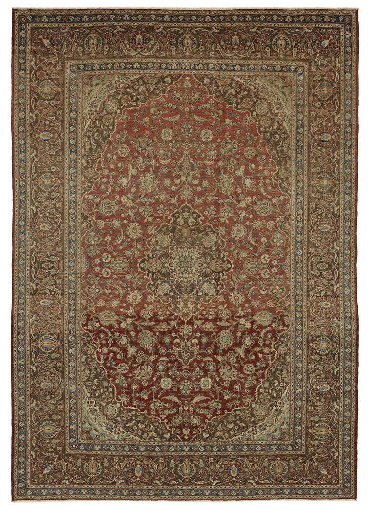 8x12 Beige Vintage Large Area Rug - 46478