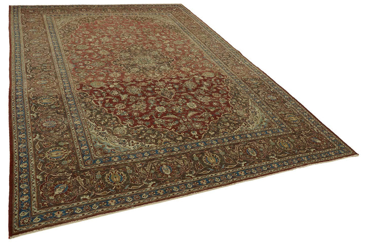 8x12 Beige Vintage Large Area Rug - 46478