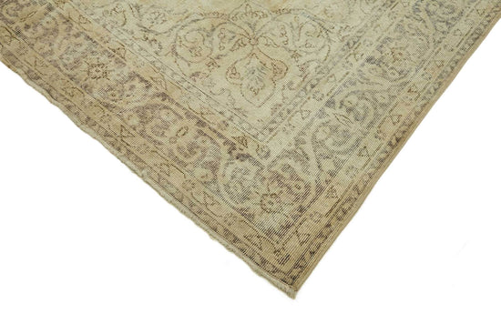 7x10 Beige Turkish Vintage Area Rug - 46479