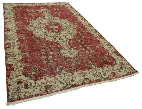 7x11 Beige Turkish Vintage Area Rug - 46491
