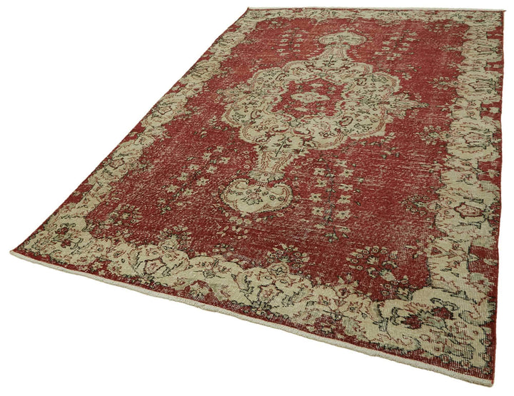 7x11 Beige Turkish Vintage Area Rug - 46491