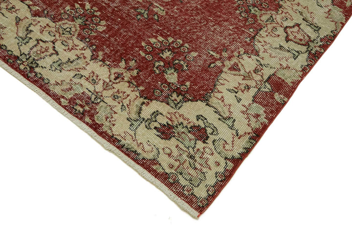 7x11 Beige Turkish Vintage Area Rug - 46491