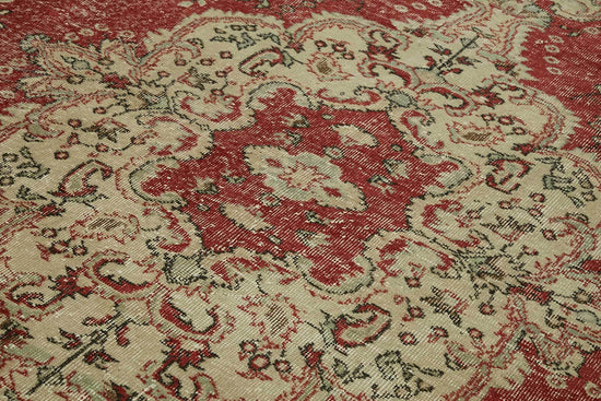 7x11 Beige Turkish Vintage Area Rug - 46491
