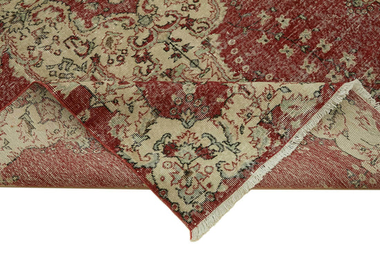 7x11 Beige Turkish Vintage Area Rug - 46491