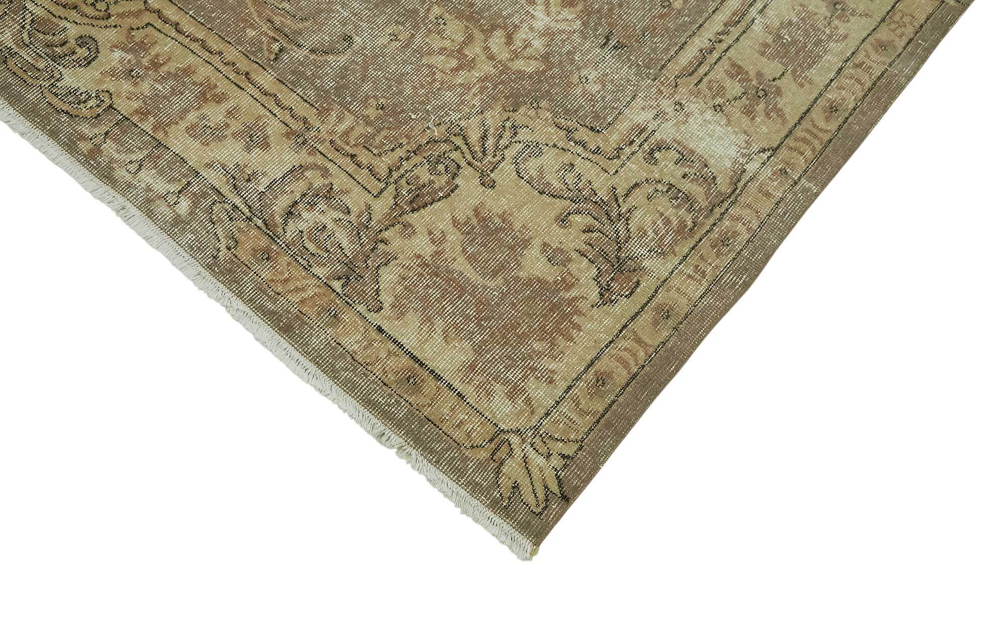 7x11 Beige Turkish Vintage Area Rug - 46496