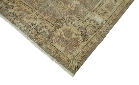 7x11 Beige Turkish Vintage Area Rug - 46496