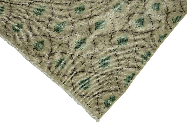 7x10 Beige Turkish Vintage Area Rug - 46499