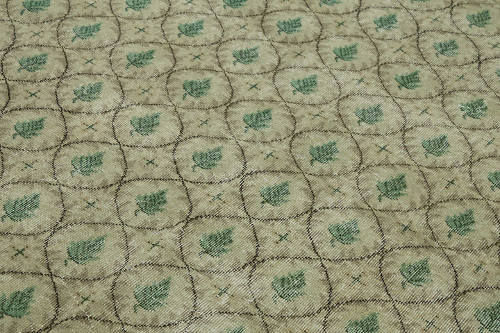 7x10 Beige Turkish Vintage Area Rug - 46499