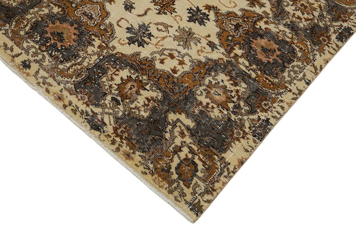 8x10 Beige Turkish Vintage Area Rug - 46505