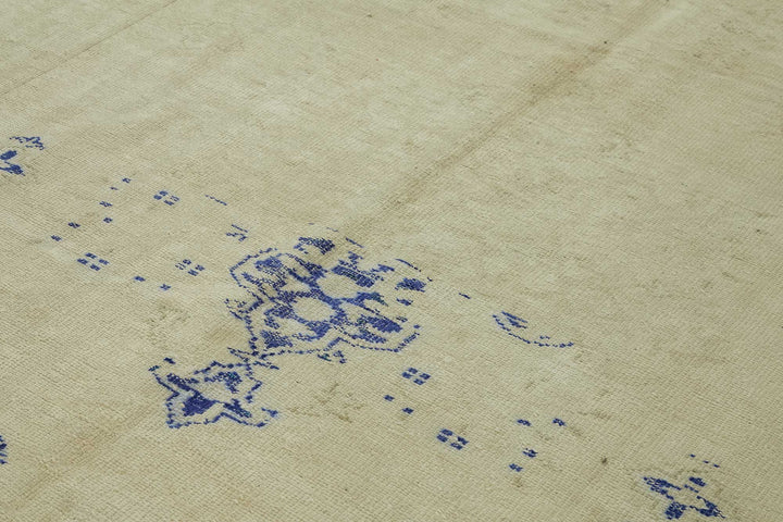 7x10 Beige Turkish Vintage Area Rug - 46508