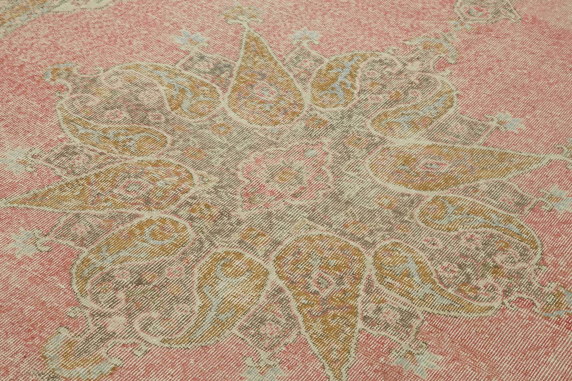 7x11 Beige Turkish Vintage Area Rug - 46515