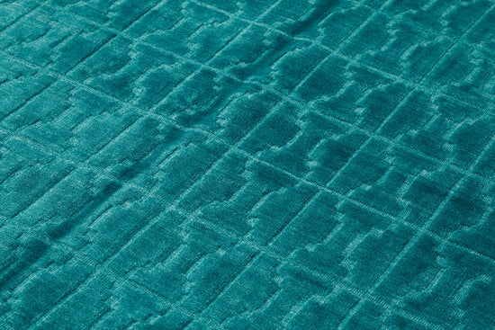 8x11 Turquoise Oushak Rug - 46590