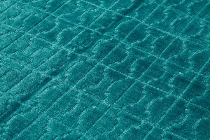 8x11 Turquoise Oushak Rug - 46590