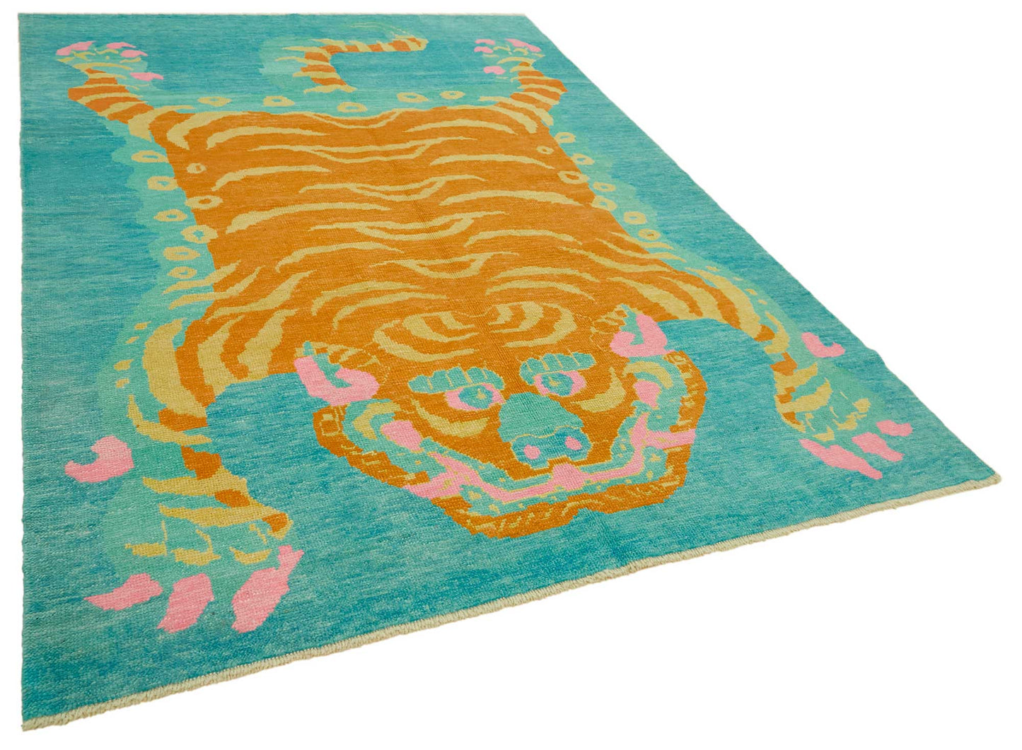 7x10 Hand-Knotted Tiger Oushak Rug - 46673