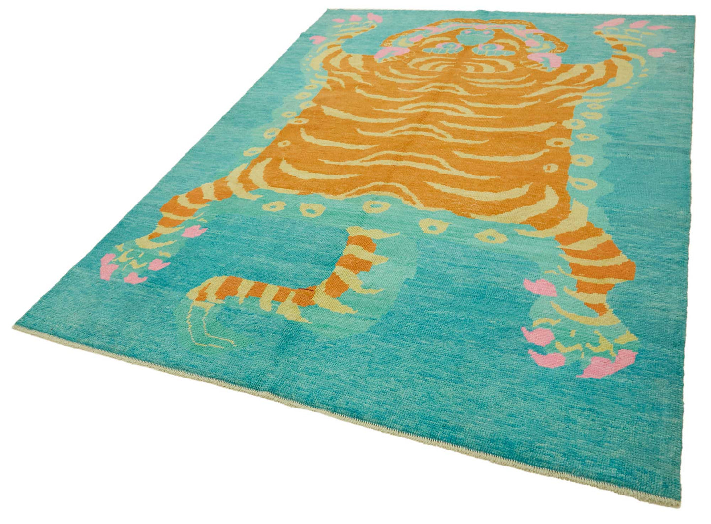 7x10 Hand-Knotted Tiger Oushak Rug - 46673