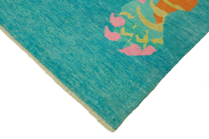 7x10 Hand-Knotted Tiger Oushak Rug - 46673