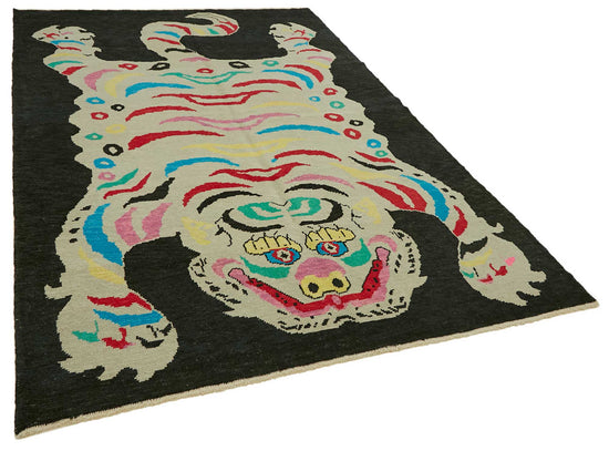 7x10 Hand-Knotted Tiger Oushak Rug - 46676