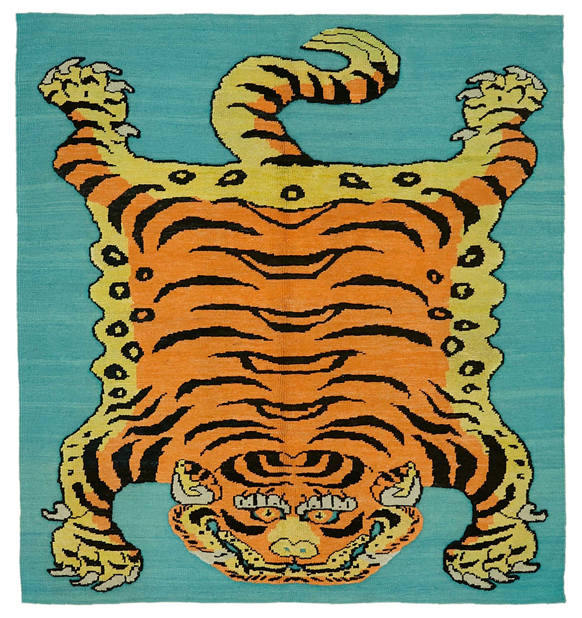 6x7 Hand-Knotted Tiger Oushak Rug - 46679