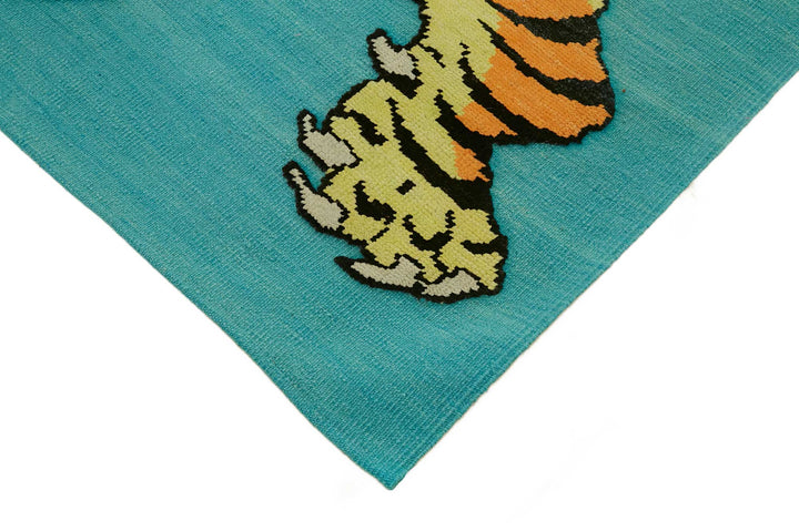 6x7 Hand-Knotted Tiger Oushak Rug - 46679