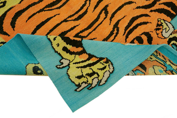 6x7 Hand-Knotted Tiger Oushak Rug - 46679