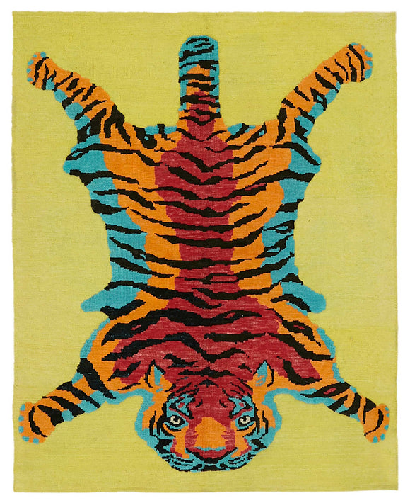 5x7 Hand-Knotted Tiger Oushak Rug - 46681