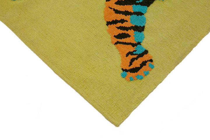 5x7 Hand-Knotted Tiger Oushak Rug - 46681